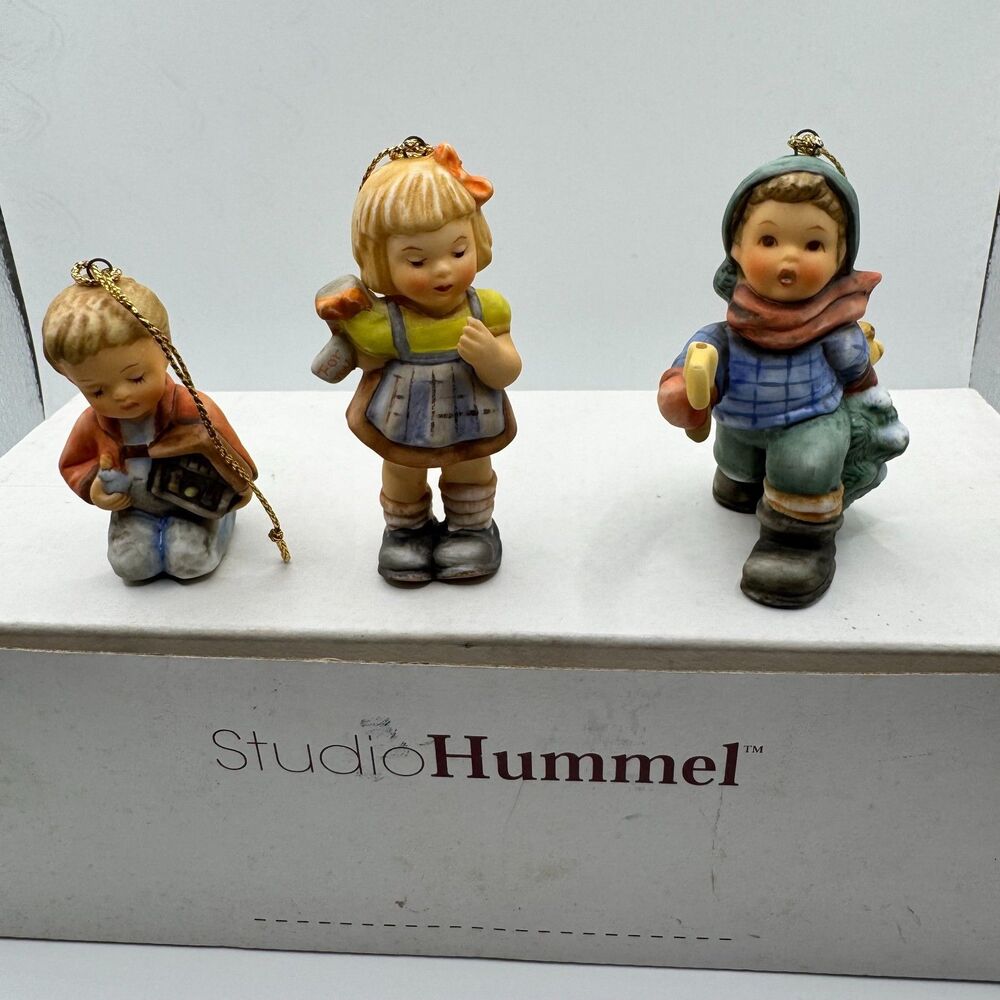 Studio Hummel Set 2 Christmas Ornaments Berta Hummel Goebel Ashton-Drake COA